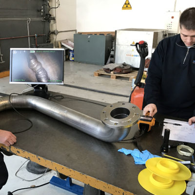 VT con videoendoscopio su circolari di tubazioni